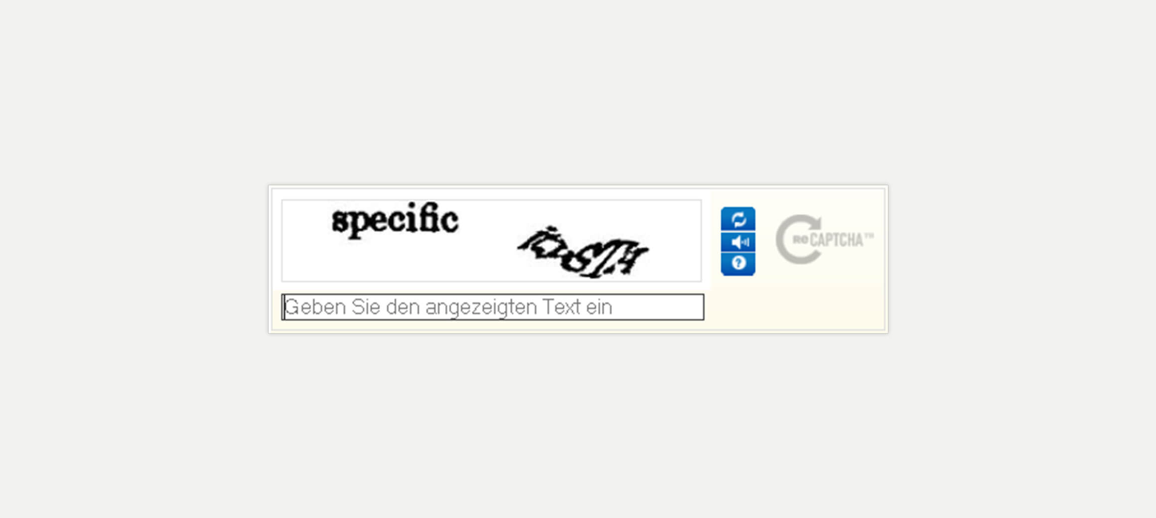 Ein Screenshot von Google's reCAPTCHA