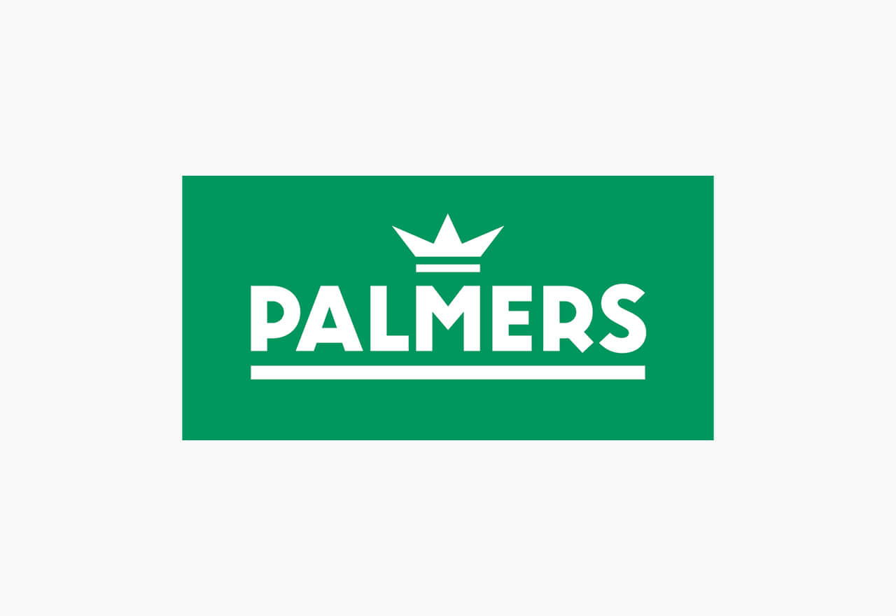 Das Palmers Logo auf weißem Hintergrund